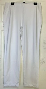 pure J.Jill women pants size 1X slim leg pants stretch knit pants white New - Picture 1 of 4