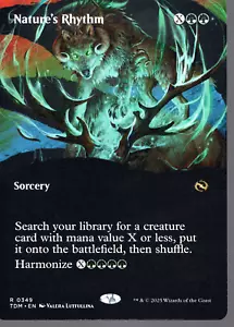Nature's Rhythm BORDERLESS MTG Tarkir: Dragonstorm NM/M #349 - Picture 1 of 2
