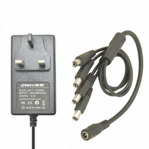 12V AC/Dc 3A 36W Adaptador Fuente de Alimentación Transformador Con 1- > 4 Dc - Imagen 1 de 1
