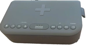 Radiowecker Designer Uhrenradio USB Bluetooth Induktives Laden - grau - Bild 1 von 2