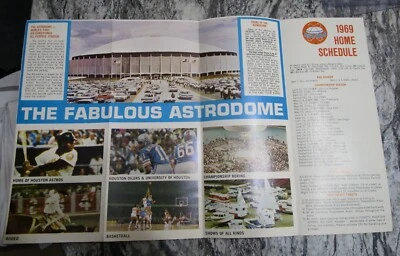 1969 Houston Astros Schedule Pamphlet - Image 1 of 2