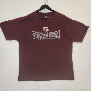 Champion Texas A&M Maroon T-Shirt Men’s SZ 2XL - Foto 1 di 7