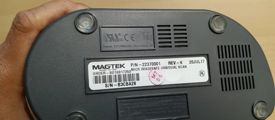 Magtek Micr Imagesafe USB/Dual Scan Check Reader 22370001 - Image 1 of 1