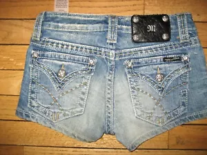 Miss Me Jeans Shorts JPW4896ECSH Distressed Denim Women's Jean Shorts Size 26 - Picture 1 of 5