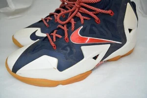 Zapatos de baloncesto para hombre NIKE Lebron James 13 USA Independence blancos azules talla 13 - Imagen 1 de 12