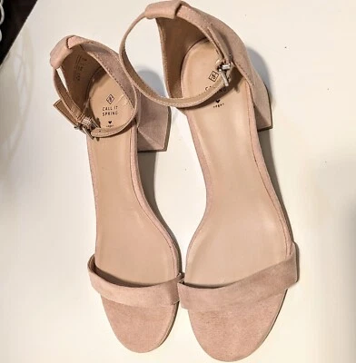 Call It Spring Women's Vegan Strappy Block Heel  Size 8.5 - Image 1 of 4