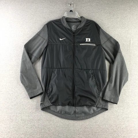 Duke University Shirt Mens Medium Nike Shield Windbreaker Black Grey Cover