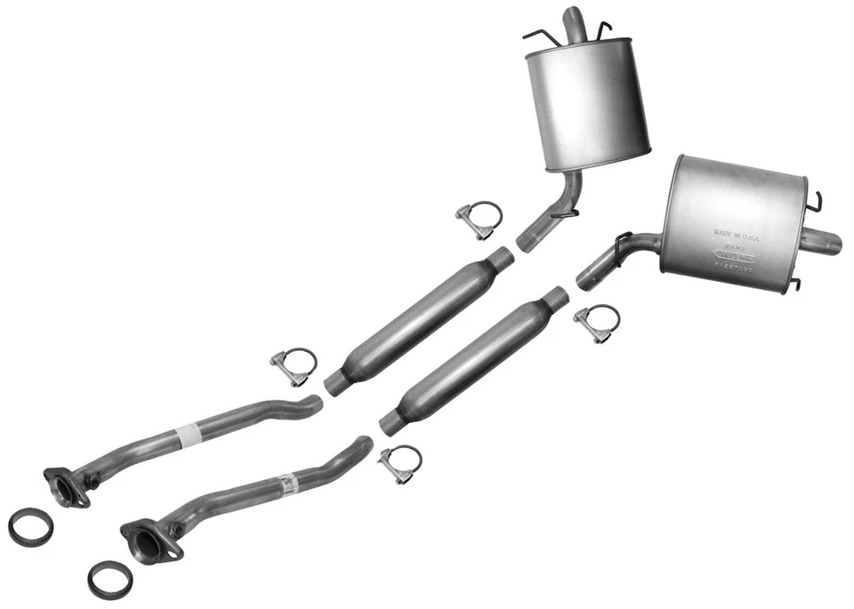 Silenciador trasero doble izquierdo derecho resonador delantero izquierdo derecho 3,6 L para Cadillac CTS 2004-2007 Foto 1 de 4