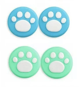 4 x Cat Paw Controller Thumb Grips Cover Cap for Nintendo Switch Lite Joycon - Picture 1 of 1