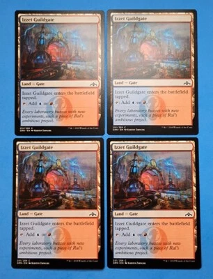4x Izzet Guildgate B Guilds of Ravnica 2018 Mtg Magic Dual Land Gate Card 251 - Image 1 of 4