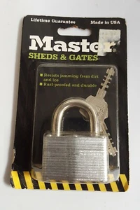 Vintage Master Lock - Capannoni e cancelli n. 500-D Made In USA - NUOVO - Foto 1 di 2