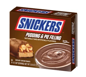SNICKERS Pudding & Pie Filling Mix 2.55 oz Dessert Just ADD MILK ** BB 8/2026 ** - Picture 1 of 2