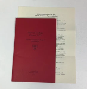 Harvard College Class of 1955 Fiftieth Anniversary Report Addendum - 2005 - Bild 1 von 2