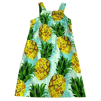 NWT Trina Turk Felisha Pineapple Sundress Shift Dress 2 0 XS Cotton Tropical - Image 1 of 4