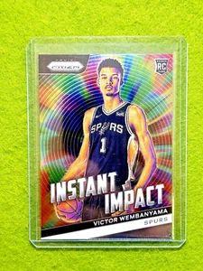Tarjeta Victor Wembanyama PRIZM ROOKIE SAN ANTONIO SPURS 2023 Panini IMPACTO INSTANTÁNEO - Imagen 1 de 24