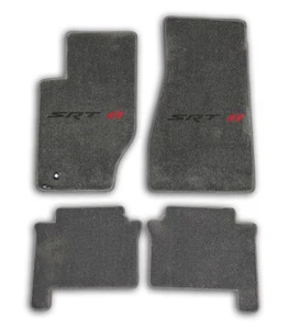2005-2008 Jeep Grand Cherokee SRT 8 - Medium Grey Carpet 4pc Floor Mats w Logo - Picture 1 of 7