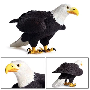 6.3" Big Bald Eagle Model Bird Wild Animal Figure Decor Toys Collector Kids Gift - Picture 1 of 4