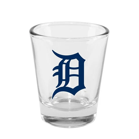 Detroit Tigers 2 Ounce Clear Shot Glass [NEW] MLB Drink Pint Glass Bar Cover