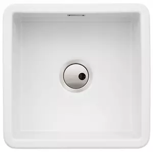 Abode SANDON 1.0 Bowl Ceramic Kitchen Sink, White AH0703 - Picture 1 of 4