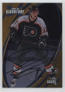2002-03 ITG Be A Player Signature Series Gold Signatures Simon Gagne #006 Auto