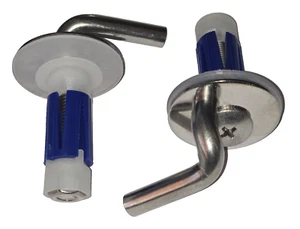 Juego de bisagras de asiento de inodoro de acero inoxidable Haro D4002H - Imagen 1 de 2