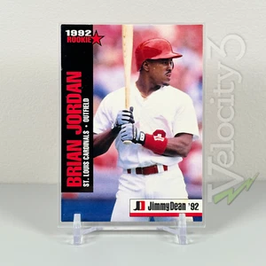 1992 JD Jimmy Dean MLB Card: BRIAN JORDAN Rookie ⭐ St. Louis Cardinals - Picture 1 of 2