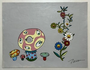 Takashi Murakami (Handmade) Drawing On old Paper Signed & Stamped Mixed Media - Picture 1 of 4