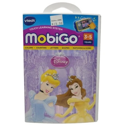 Vtech MobiGo Disney Princess Game Cartridge Colors Counting Letters Shapes 3-5yr - Image 1 of 3