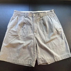 Polo Ralph Lauren Gray Flat Front Chino  Shorts Size 35 - Picture 1 of 5