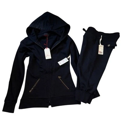 Joie Negro Sudadera con Capucha Pantalones Cortos Jogger Conjunto de Dos Piezas Algodón Talla Pequeña Nuevo con Etiquetas Diseñador Foto 1 de 4