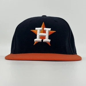 Houston Astros New Era 59Fifty 7 1/4 Hat Fitted Baseball Cap - Made in USA - Picture 1 of 11