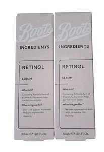 Boots Company Ingredients Retinol Serum Face Neck Elasticity Vitamin A 1 oz Lot - Picture 1 of 5
