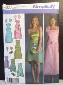 Simplicity Pattern 4628 Misses Strapless Dress & Shrug Jacket Size 14-22 Uncut - Picture 1 of 14