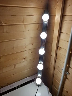 IKEA MUSIK WALL LAMP STYLISH CHROME COLOUR WITH BULBS, HORIZONTAL OR VERTICAL - Image 1 of 4