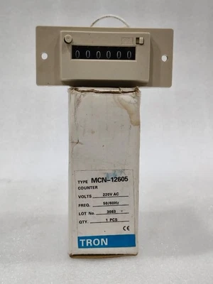 TRON MCN-12605 COUNTER METER VOLTAGE 220VAC FREE FAST SHIPPING - Image 1 of 4