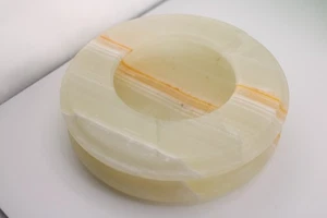 Schöner Vintage Aschenbecher grün Onyx - Bild 1 von 8