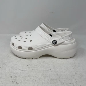 Crocs Classic Platform Clog White 206750-100 Women's Size 8 - Picture 1 of 8