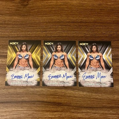 2017 Topps WWE NXT Ember Moon Rookie Autographs Gold /10 Silver /25 /99 Auto AEW - Image 1 of 2