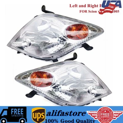 Headlight Pair Set For 2004-2005 Scion xA Left and Right 2Pc Headlamps Assembly - Image 1 of 4