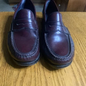Vintage Cole Haan Burgundy Leather Penny Loafers Men's 9.5 M - Picture 1 of 8