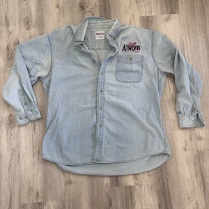 Nascar Shirt Mens XL Chase Authentics Dodge Casey Atwood Demin Button Down Blue - Picture 1 of 11