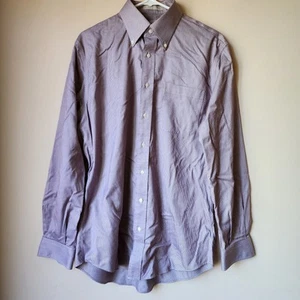 Nordstrom Button Up Dress Shirt Mens Size 15.5/35 Smartcare Maroon Houndstooth - Picture 1 of 10