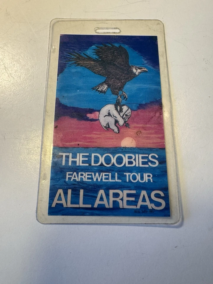 Vintage 1982 DOOBIE BROTHERS Farewell Tour All Areas Backstage Pass RARE - Image 1 of 3