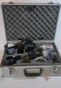 Camera Lot Fujifilm S3000 Digital & Canon T50 + Case, Various Accessories  - Picture 1 of 18