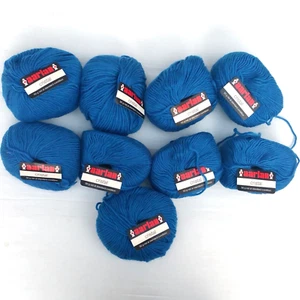 Lot of 9 Aarlan Cristal Yarn 50g #4649 Teal 100% Wool Switzerland - Picture 1 of 6