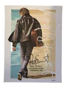 Ctr de Air Canada 2013 firmado por Rod Stewart Póster de concierto de Toronto, ON con certificación BAS - Imagen 1 de 4
