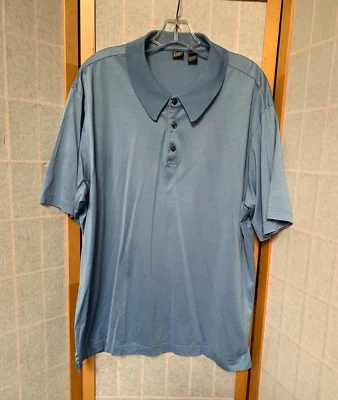 Camisa polo para hombre Saks Fifth Avenue azul brillante algodón manga corta talla XL Foto 1 de 4