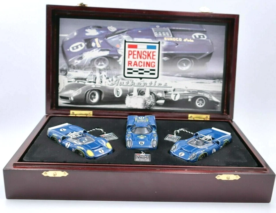  GMP Sunoco T 70 Lola Chevy 3 race car set Penske Racing Donohue gift box 1:43 - Image 1 of 4
