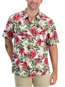 $ 148 Tommy Bahama Rosa Flora Herrenhemd - Continental - Medium - neu Etikett - Bild 1 von 4