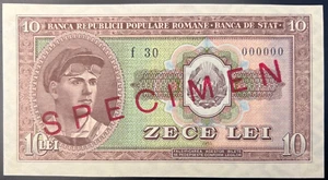 Romania 10 lei 1952 Specimen - Picture 1 of 5